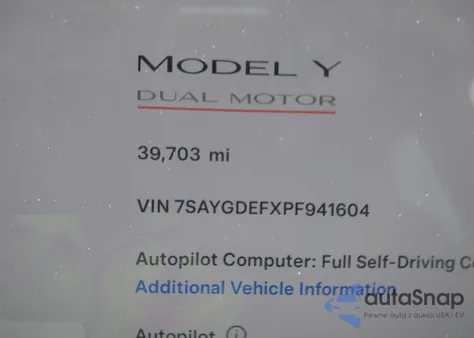 2023 Tesla Model Y from USA, damaged, VIN 7SAYGDEFXPF941604